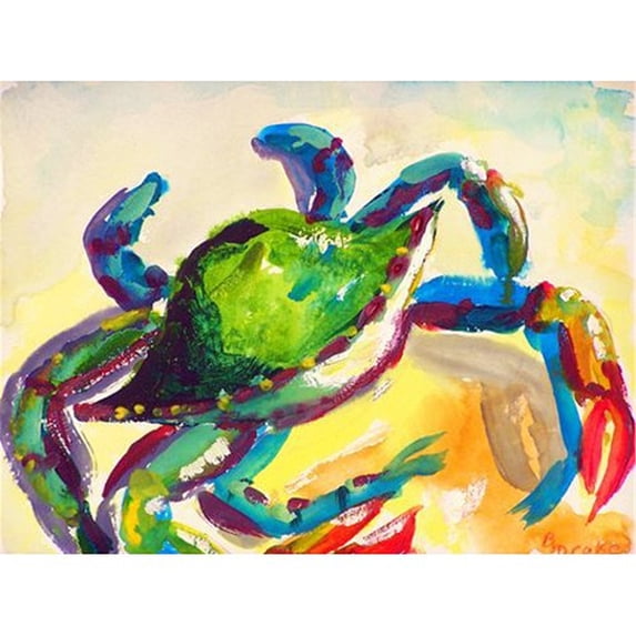 Betsy Drake Teal Crab 18 x 26 Doormat