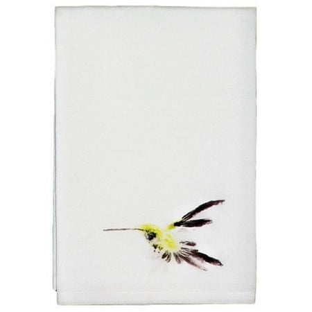 Betsy Drake Yellow Hummingbird Guest Towel Set of 2