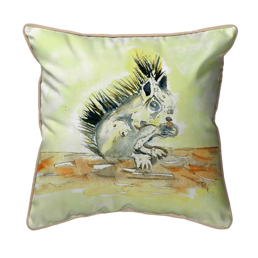 Betsy Drake Interiors Baby Squirrel Extra Large Zippered Pillow 22x22