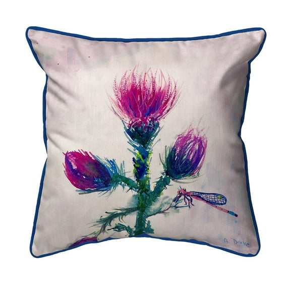 Betsy Drake Interiors Thistle Extra Large Zippered Pillow 22x22