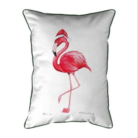 Betsy Drake ZP084S 20 x 24 in. Flamingo Santa Extra Large Zippered Pillow