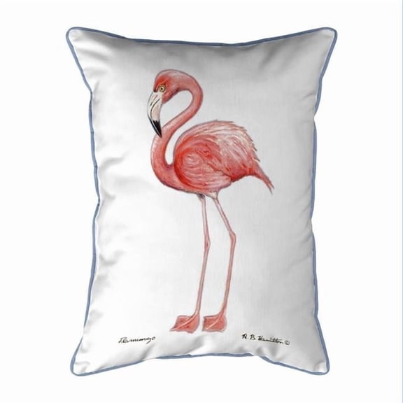 Betsy Drake ZP084W 20 x 24 in. Flamingo White Background Extra Large Corded Indoor & Outdoor Pillow