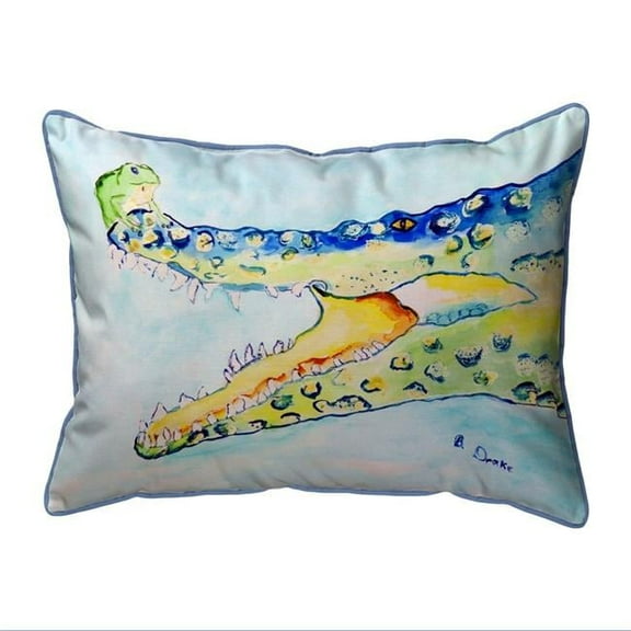 Betsy Drake ZP1004 20 x 24 in. Crocodile & Frog Extra Large Zippered Pillow