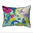 thumbnail image 1 of Betsy Drake Interiors Hummingbird & Garden Extra Large Zippered Pillow 20x24, 1 of 2