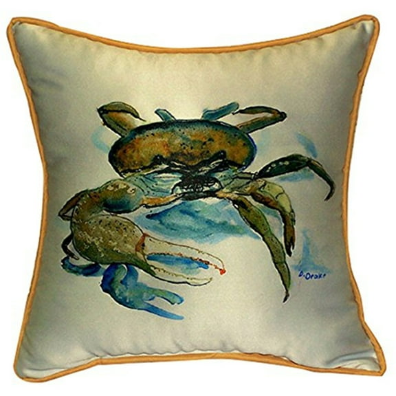 Betsy Drake ZP106 Fiddler Crab Throw Pillow- 22 x 22 in.