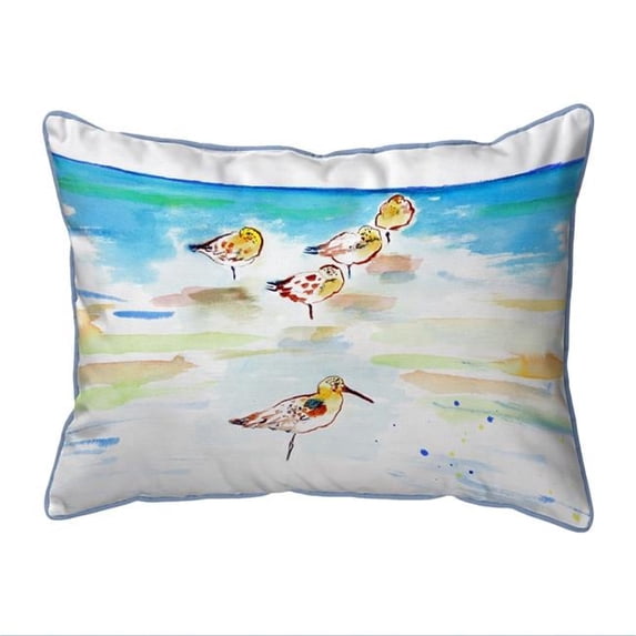 Betsy Drake ZP1090 20 x 24 in. Five Sanderlings Extra Large Corded Indoor & Outdoor Pillow