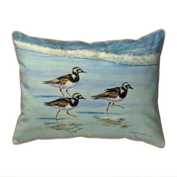 Betsy Drake ZP1183 20 x 24 in. Ruddy Turnstones Zippered Indoor & Outdoor Pillow, Extra Large