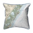 thumbnail image 1 of Betsy Drake ZP12318AV 22 x 22 in. Little Egg Inlet to Hereford Inlet - Avalon, NH Nautical Map Extra Large Zippered Indoor & Outdoor Pillow, 1 of 2