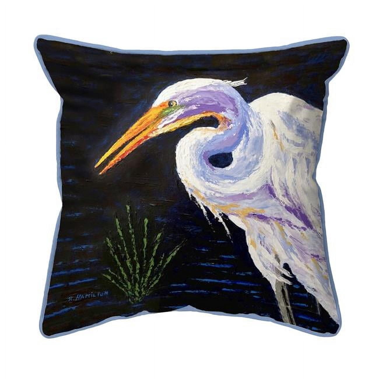 Betsy Drake ZP1346 22 x 22 in. Palette Great Egret Zippered Pillow ...