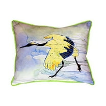 Betsy Drake ZP163 Yellow Crane Indoor & Outdoor Throw Pillow- 20 x 24 in.