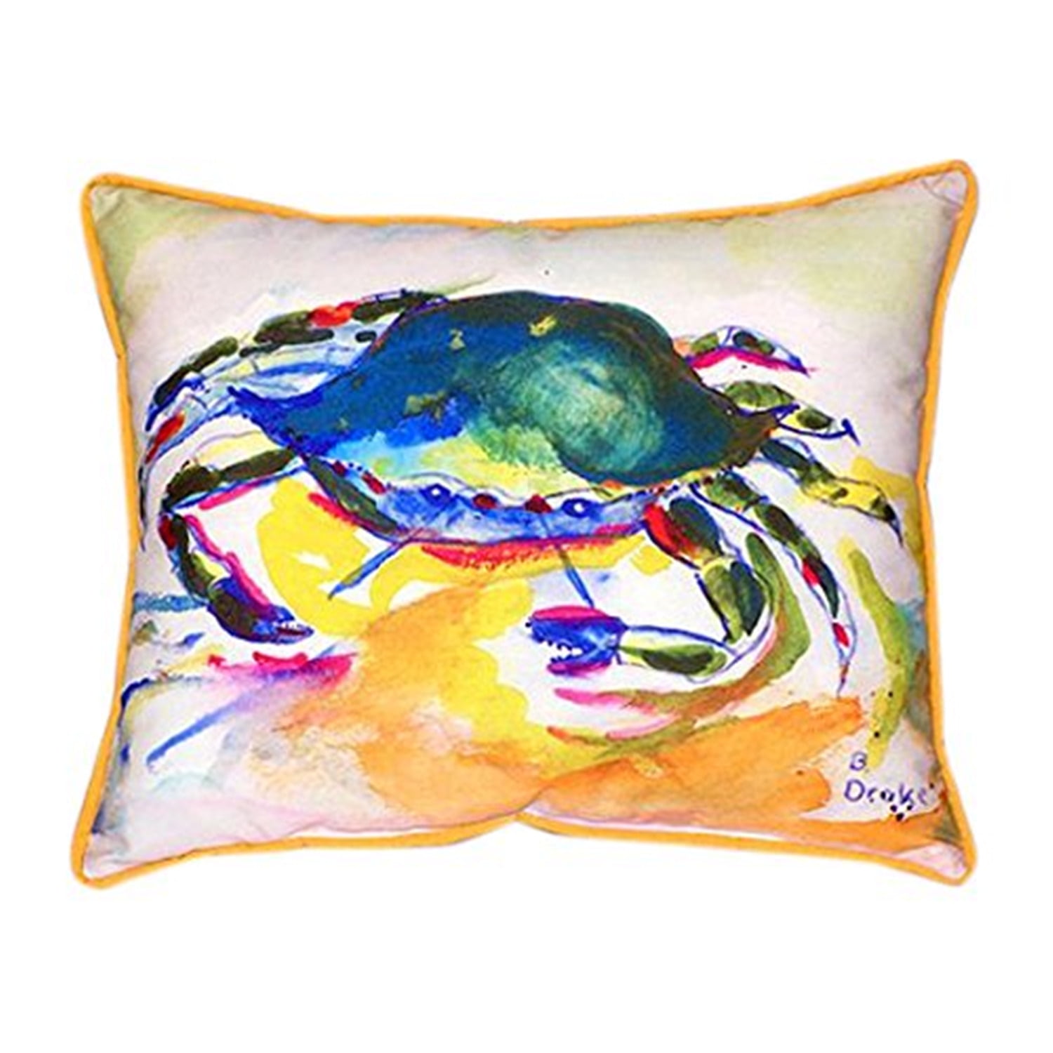 Green Crab Extra Large Zippered Pillow 20x24
