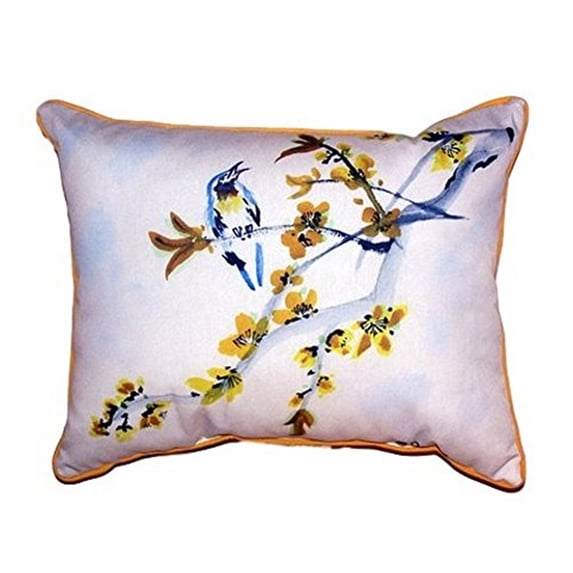 Bird & Forsythia Large Indoor/Outdoor Pillow 16x20