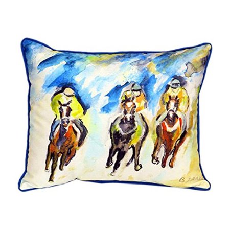 Betsy Drake ZP320 Three Racing Indoor & Outdoor Throw Pillow- 20 x 24 in.