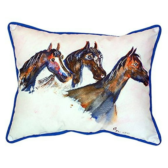 Betsy Drake ZP419 20 x 24 in. Three Horses Extra Large Zippered Pillow