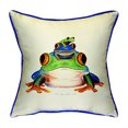 thumbnail image 1 of Betsy Drake ZP456 Stacked Frogs Throw Pillow- 22 x 22 in., 1 of 2