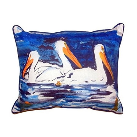 Betsy Drake ZP489 20 x 24 in. Three Pelicans Extra Large Zippered Pillow