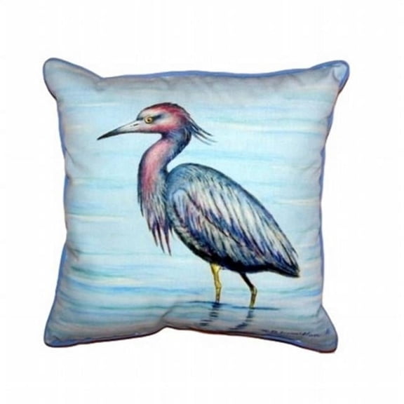 Betsy Drake ZP492 Dicks Little Blue Heron Extra Large Zippered Pillow - 20 x 24 in.