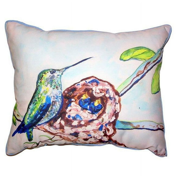 Betsy Drake ZP640 20 x 24 in. Hummingbird & Chicks Extra Large Pillow