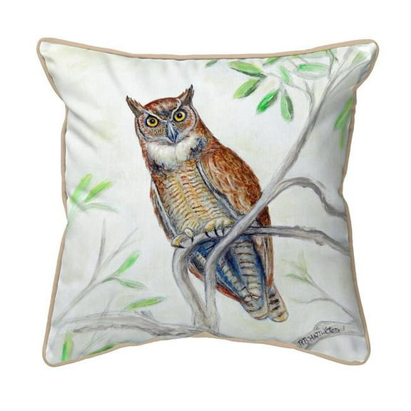 Betsy Drake ZP714 22 x 22 in. Great Horned Owl Extra Large Zippered Pillow