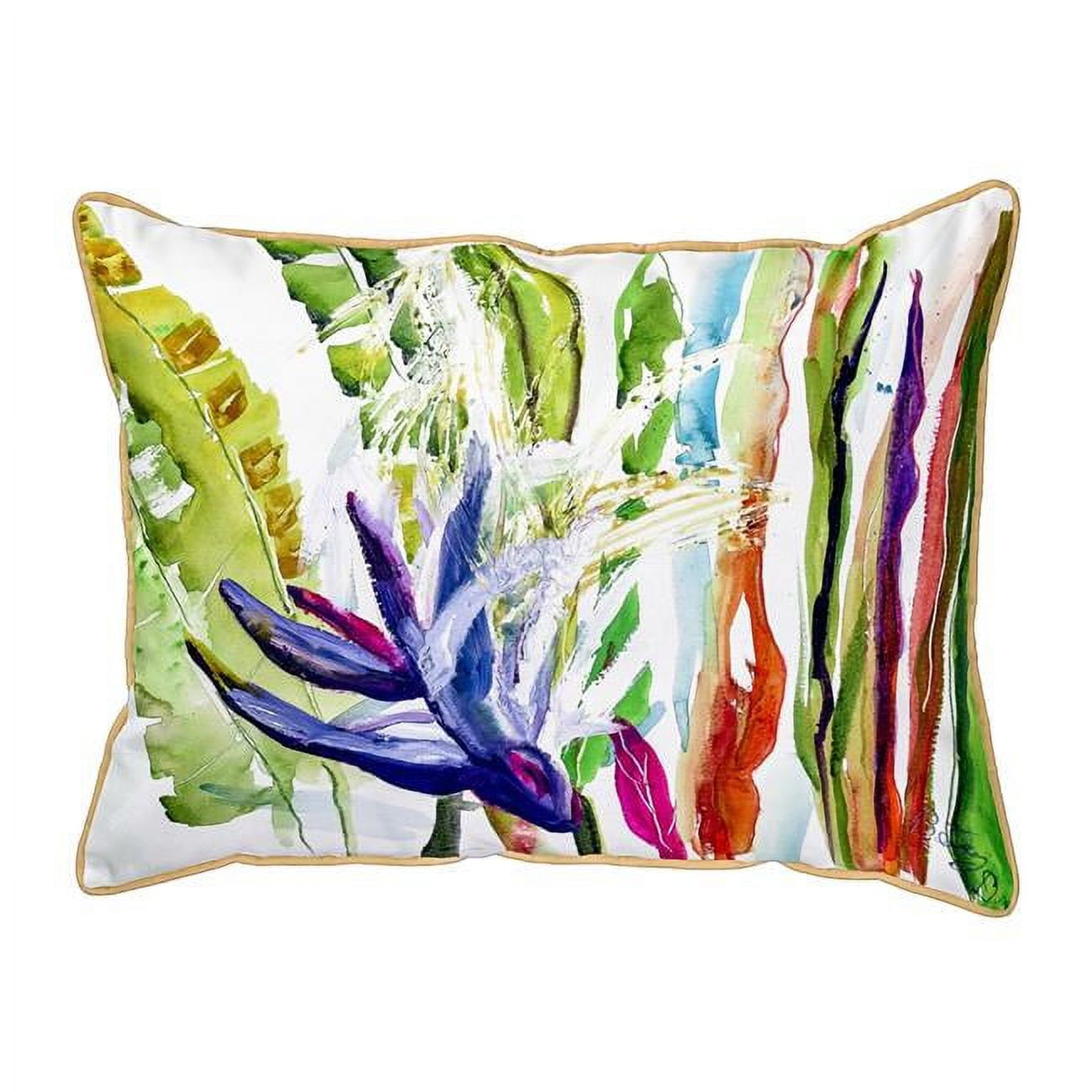 Extra Large Green Polyester Tropical Floor Pillow