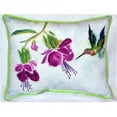 thumbnail image 1 of Betsy Drake ZP940 Purple Hummingbird Indoor & Outdoor Throw Pillow- 20 x 24 in., 1 of 4