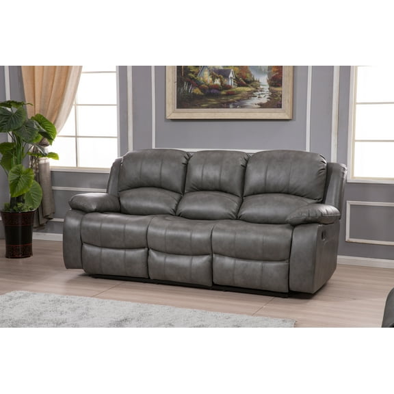 Betsy Furniture Bonded Leather Reclining Sofa Living Room Couch