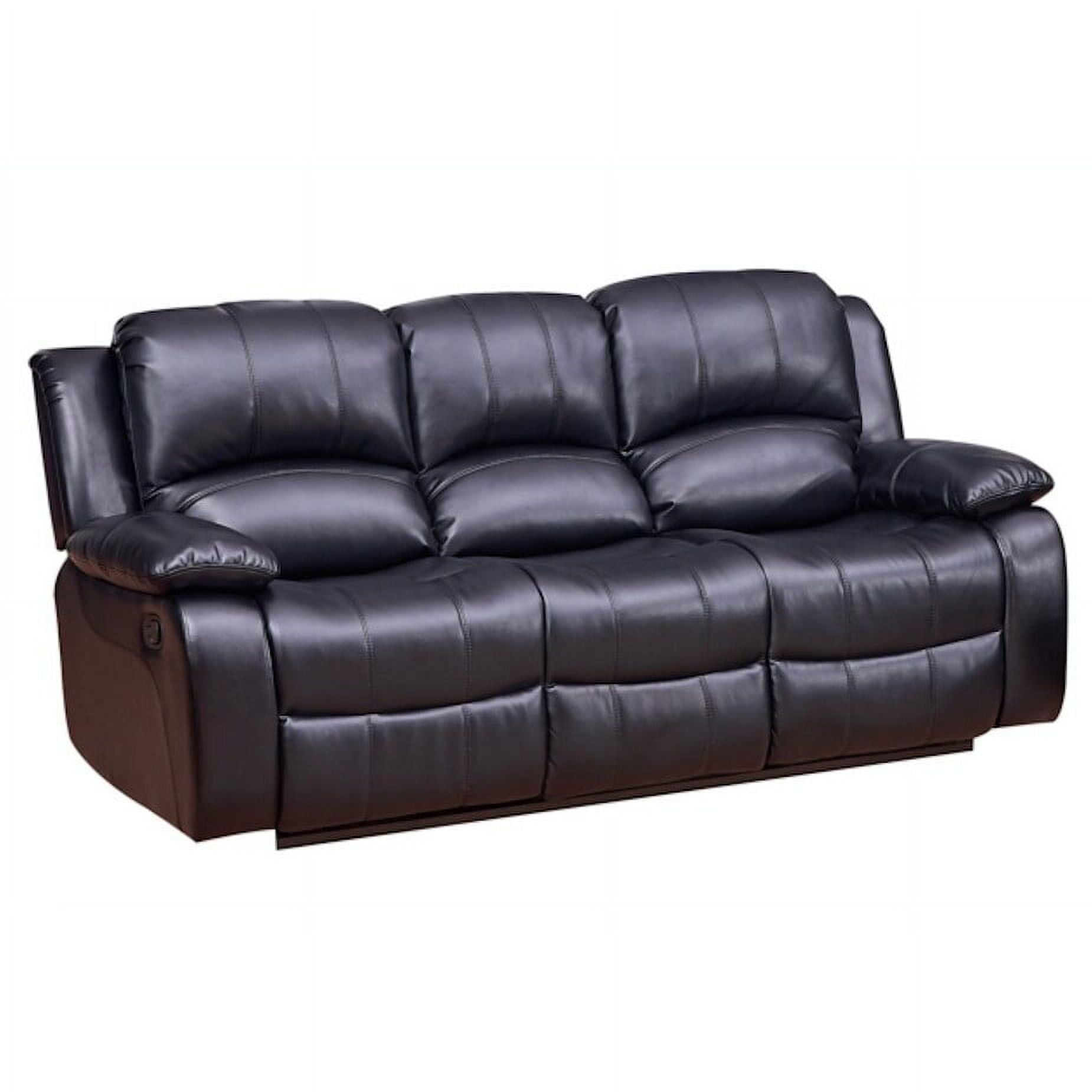 Betsy Furniture Bonded Leather Reclining Sofa Living Room Couch