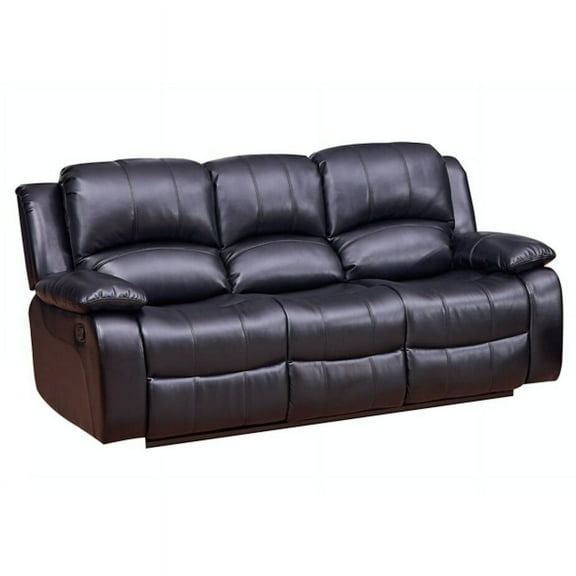Betsy Furniture Bonded Leather Reclining Sofa Living Room Couch