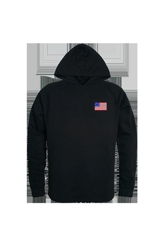 Betsy Ross 1 Graphic Pullover Sweatshirt, Black - Large