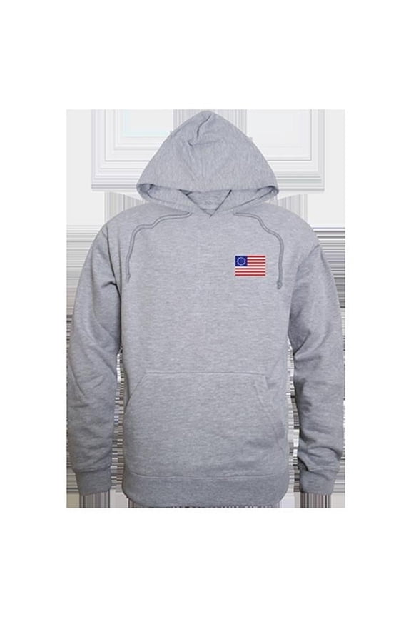 Betsy Ross 1 Graphic Pullover Sweatshirt, Heather Gray - Large