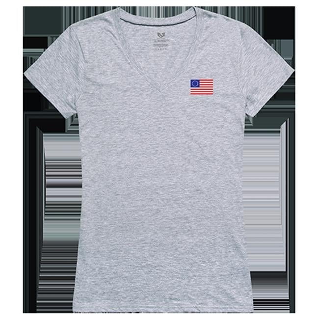 Betsy Ross 1 Graphic V Neck T Shirt Heather Gray Medium Walmart