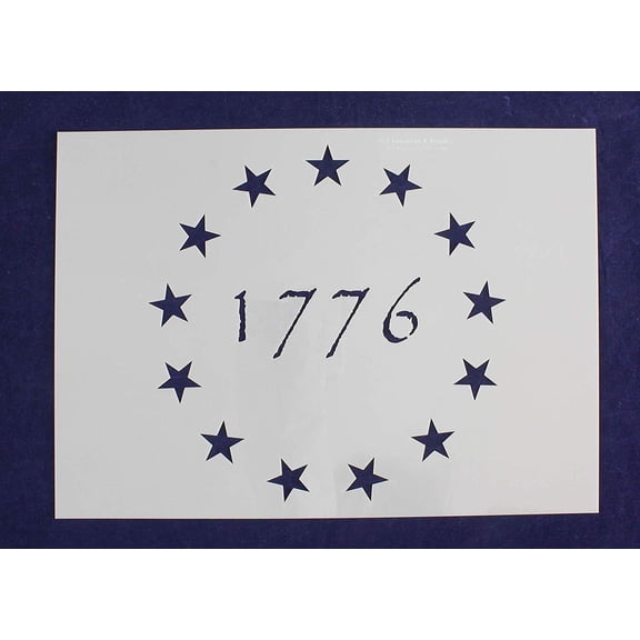 Betsy Ross 13 Star Field 1776 Stencil G-Spec 14 Mil 17 X 24 Inch