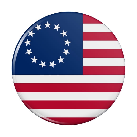 Betsy Ross 1776 American Flag Kitchen Refrigerator Locker Button Magnet