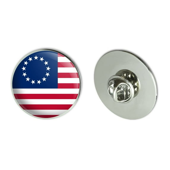 Betsy Ross 1776 American Flag Metal 1.1" Tie Tack Hat Lapel Pin Pinback