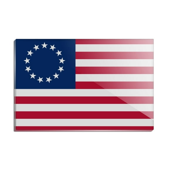 Betsy Ross 1776 American Flag Rectangle Acrylic Fridge Refrigerator Magnet