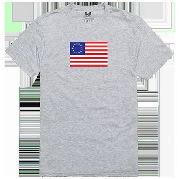 Betsy Ross 2 Relaxed Graphic Tee Shirt, Heather Gray - Small