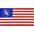 thumbnail image 1 of Betsy Ross 76 Flag 3.75”x7.5” Vinyl Bumper Sticker Decal, 1 of 1