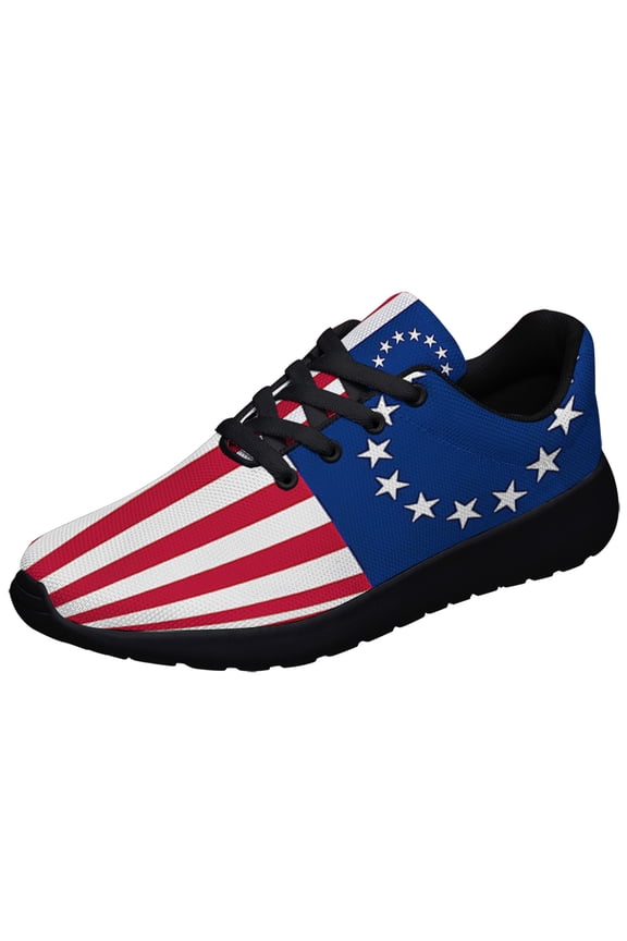 Betsy Ross American flag Shoes Sneakers Black Size 10.5