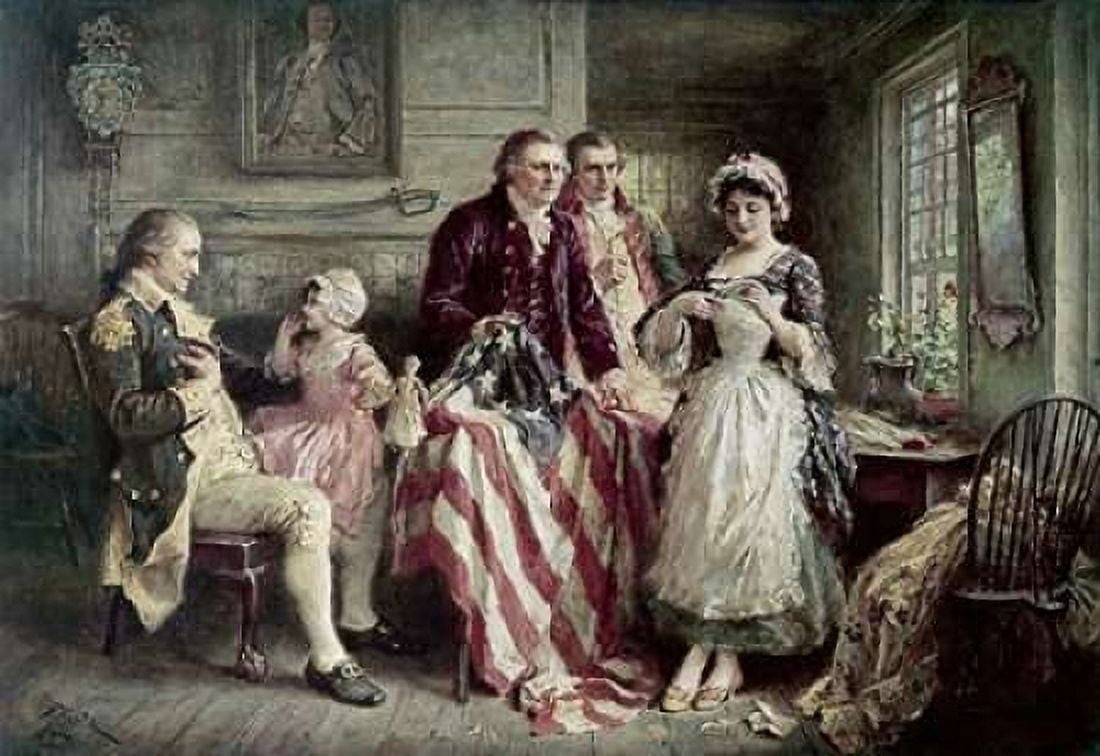 Betsy Ross Canvas Art - Jean Leon Gerome Ferris (20 x 28)