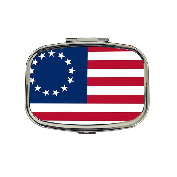 Betsy Ross Flag 13 Colonies Small Travel Handbag Pill Box Case
