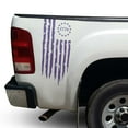 thumbnail image 1 of Betsy Ross Flag 1776 Distressed American USA US Flag Rear Truck Bed Vinyl Decal Sticker fits Most Pickup Trucks 13 Stars EUA Flag Rear Graphic Founding Fathers Flag (11" x 25", Lavender), 1 of 8