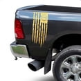 thumbnail image 1 of Betsy Ross Flag 1776 Distressed American USA US Flag Rear Truck Bed Vinyl Decal Sticker fits Most Pickup Trucks EUA Flag Rear Graphic Founding Fathers Flag 13 Stars (11" x 25", Gold (Metallic)), 1 of 8
