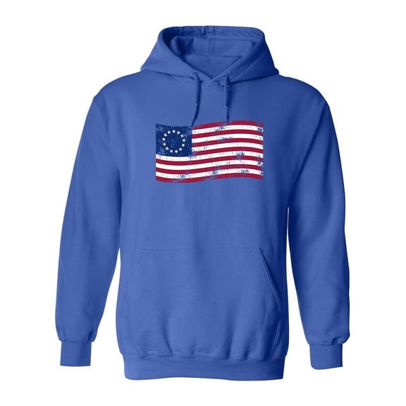 Betsy Ross Flag Hoodie Men -SPIdeals Designs, Male Medium
