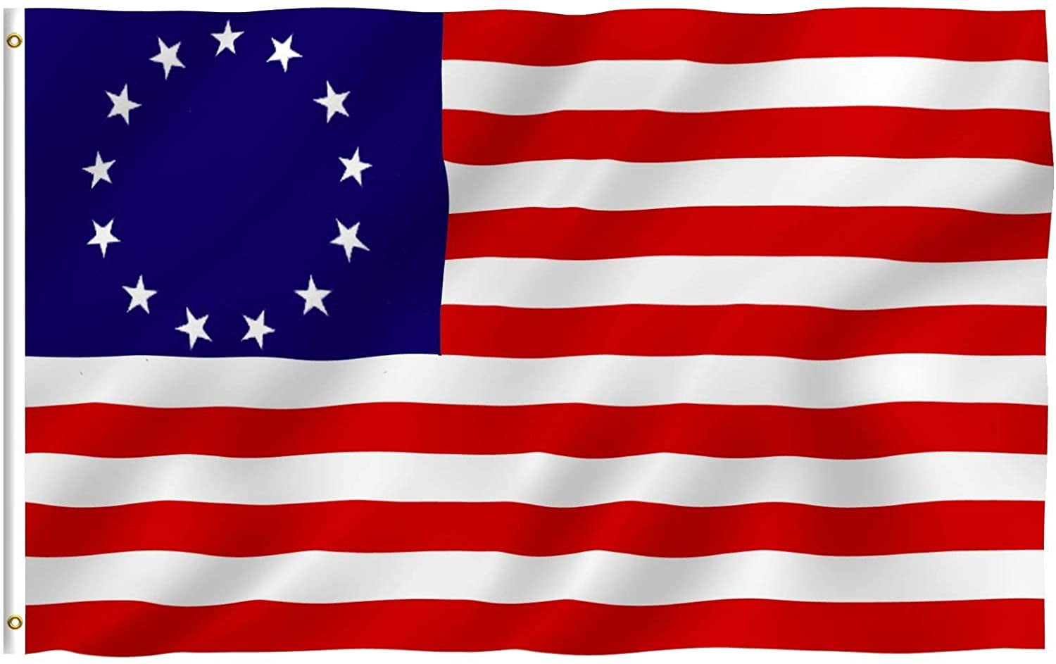 Betsy Ross 3x5 Foot Patriotic Nylon Flag with Brass Grommets