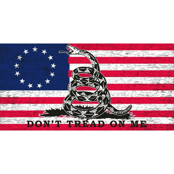 Betsy Ross Gadsden Don't Tread On Me Vinyl Decal Bumper Sticker