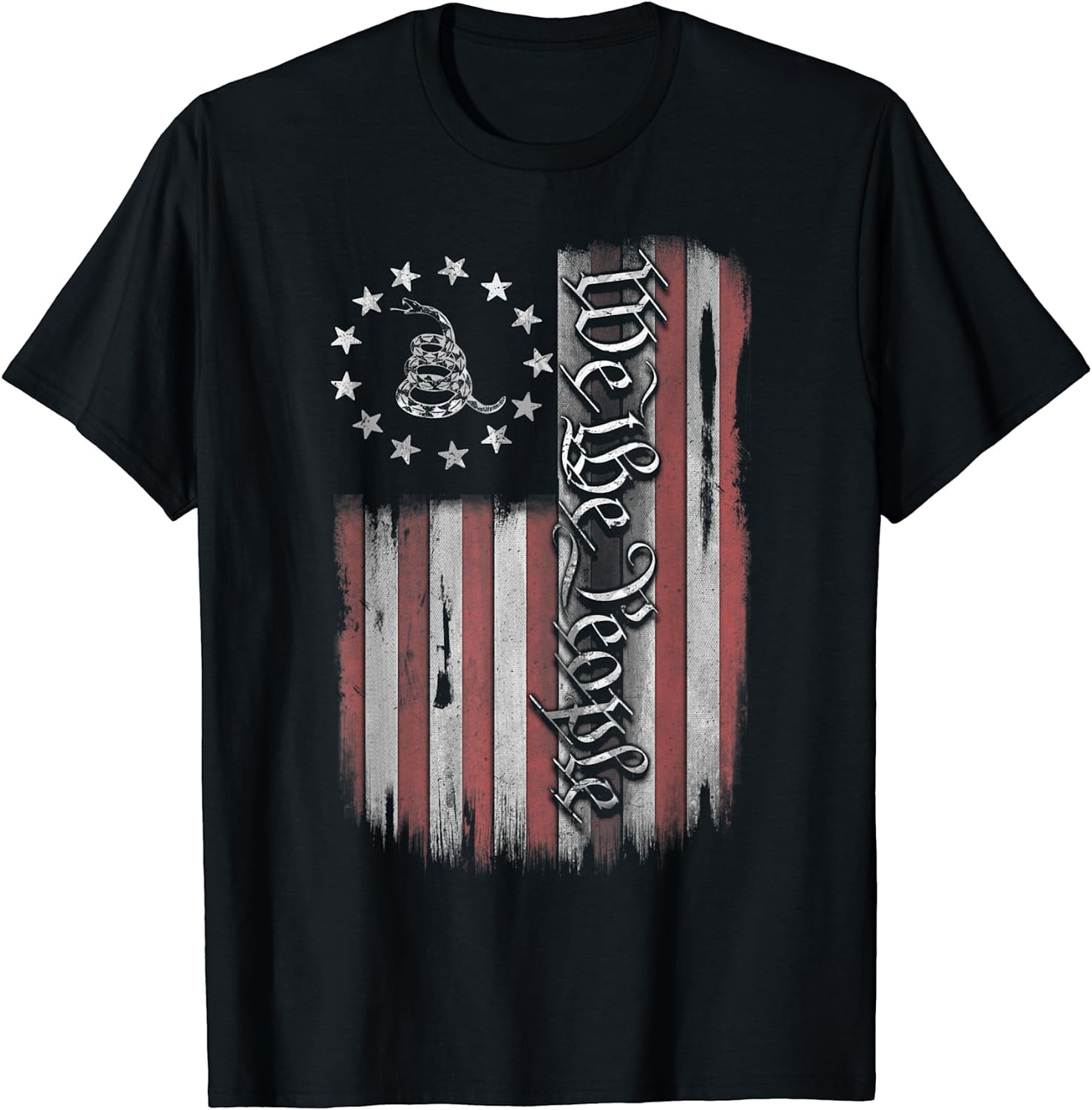 Betsy Ross Gadsden We The People Flag T-shirt T-shirts - Walmart.com
