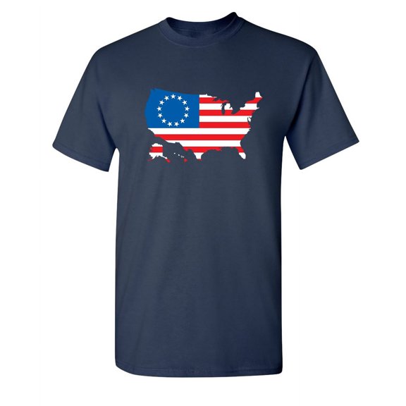 Betsy Ross Usa Shaped Flag Funny Hilarious Graphic Tees For Christmas Anniversary Birthday Gift Premium T Shirt Adult Humor Sarcastic Novelty Tshirt