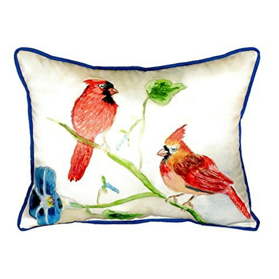 Betsy's Cardinals Small Indoor/Outdoor Pillow 11x14