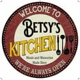 thumbnail image 1 of Betsy's Kitchen 12" Round Metal Sign Bar Game Room Wall Déco 200120040432, 1 of 1
