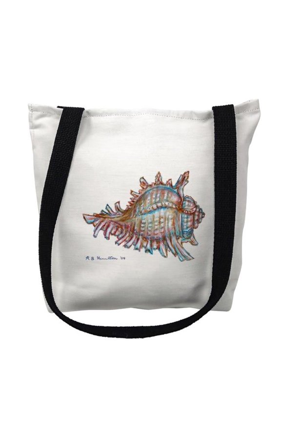 Betsydrake  13 x 13 in. Conch Tote Bag - Small